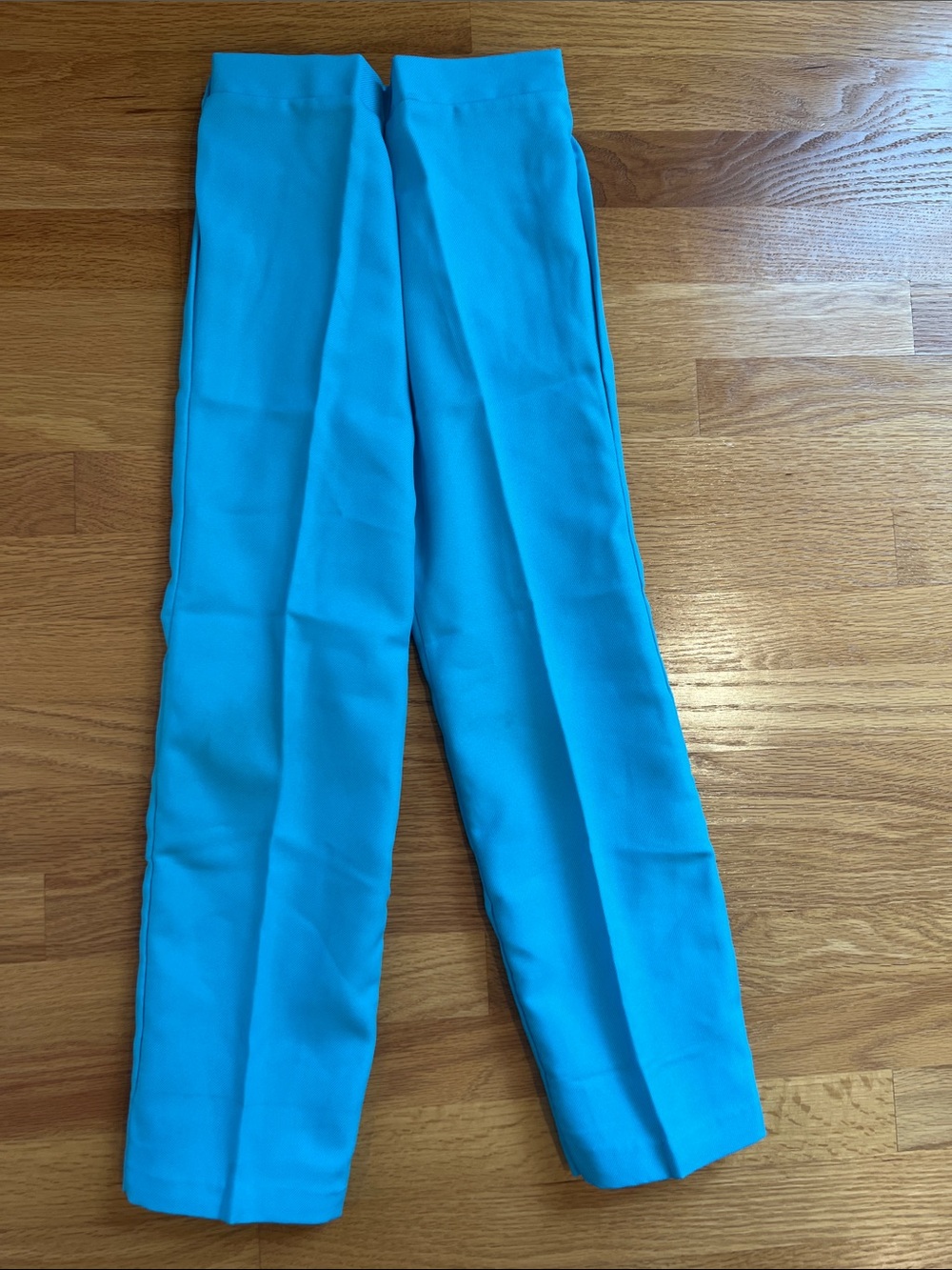 Vintage teal polyester pants youth 8